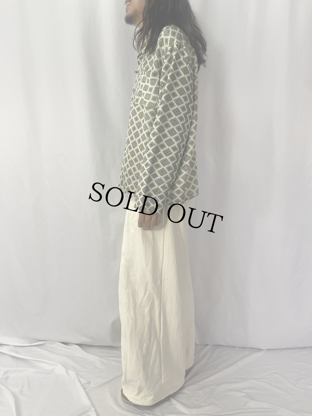 画像3: 60's EURO 総柄パジャマシャツ SIZE54 (3)