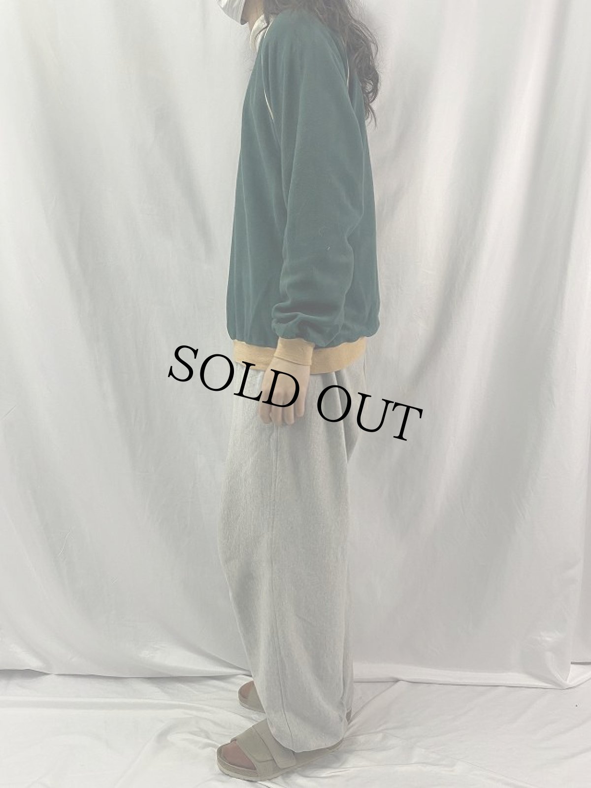 画像4: 80's Champion トリコタグ USA製 "Sea Island" Vネック ベロアカットソー XL (4)