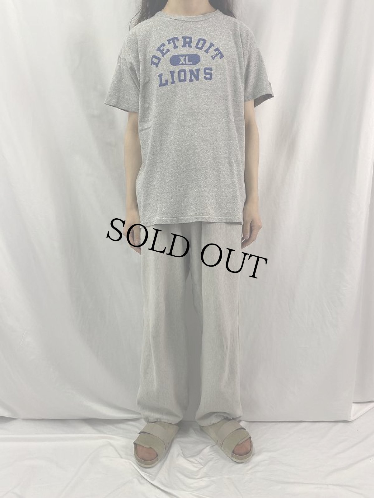 画像3: 80's Champion トリコタグ USA製 "DETROIT LIONS" プリントTシャツ XL (3)