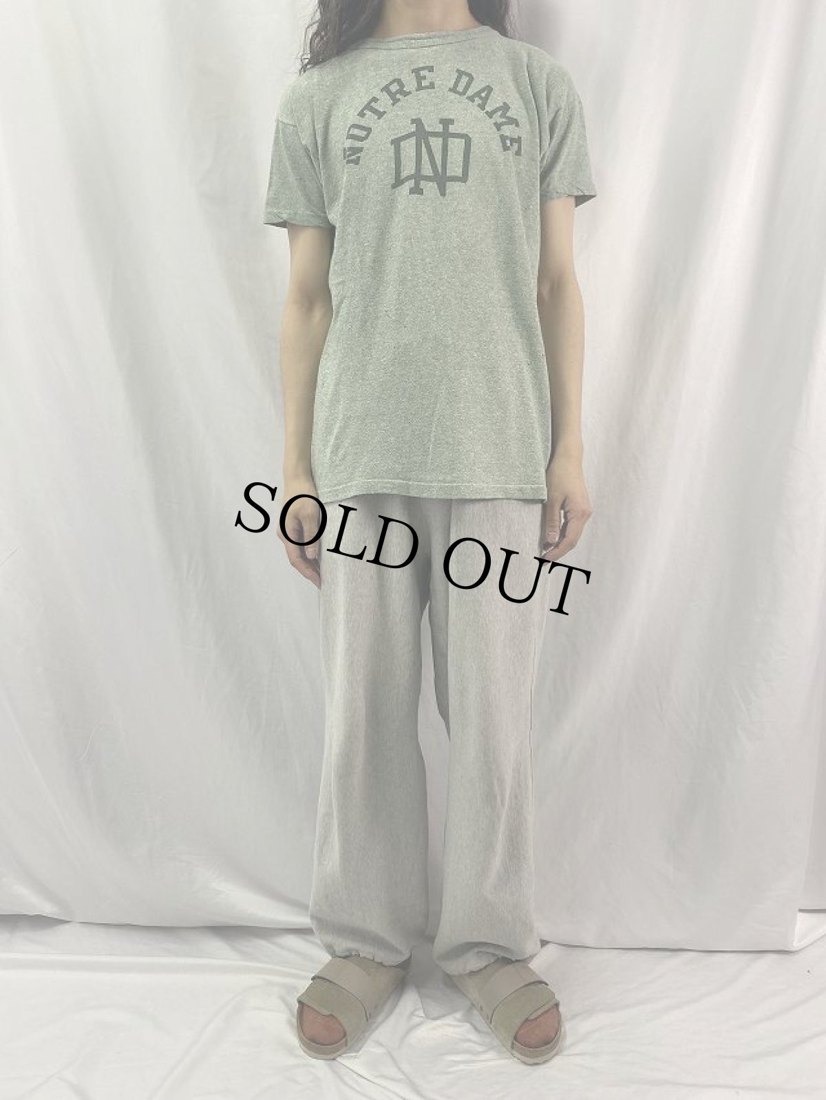 画像3: 70s~80's Champion バータグ USA製 "NOTRE DAME" プリントTシャツ XL (3)