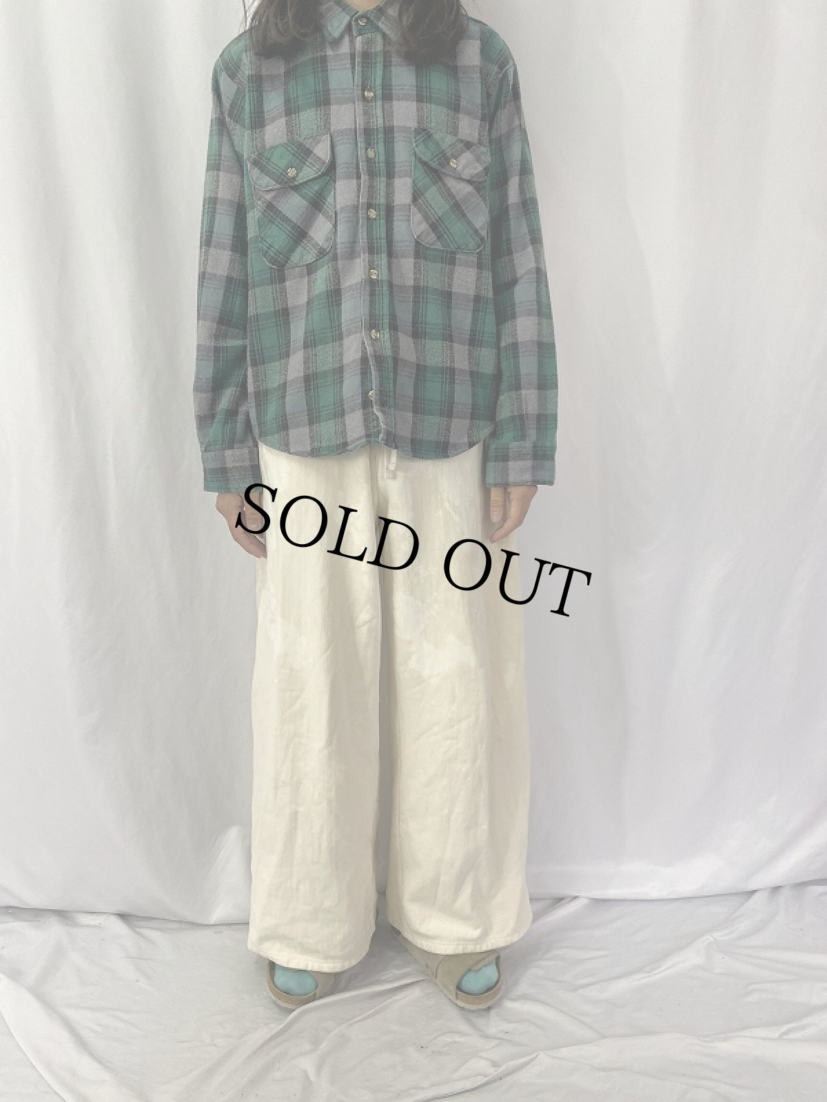 画像2: 90's FIVE BROTHER USA製 チェック柄 ヘビーネルシャツ 5XL (2)