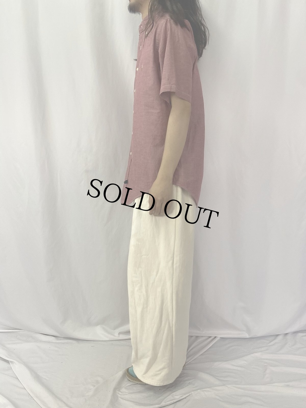 画像3: 80〜90's POLO COUNTRY RALPH LAUREN ロゴ刺繍 ボタンダウンシャンブレーシャツ S (3)