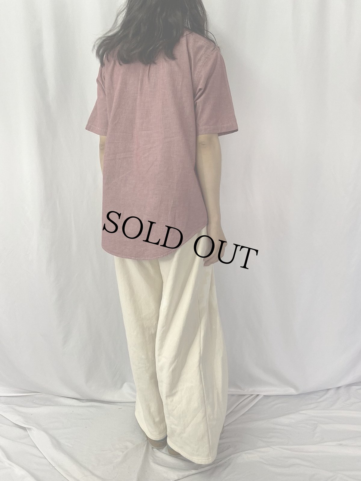 画像4: 80〜90's POLO COUNTRY RALPH LAUREN ロゴ刺繍 ボタンダウンシャンブレーシャツ S (4)