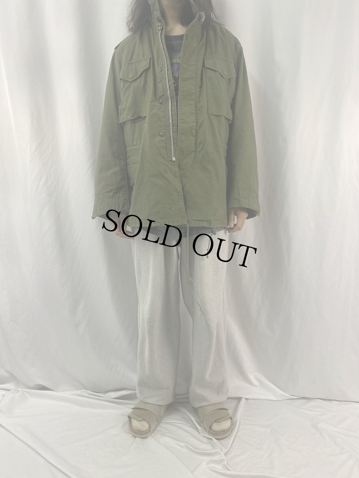 画像2: 60's U.S.MILITARY M-65 フィールドジャケット 3rd REGULAR-MEDIUM (2)