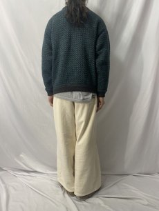 画像4: 70〜80's L.L.Bean NORWAY製 バーズアイ柄 ウールニットセーター L (4)