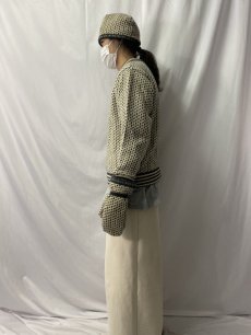 画像4: 70〜80's L.L.Bean NORWAY製 バーズアイ ウールニットセーター/ニットキャップ/手袋 3点SET M (4)