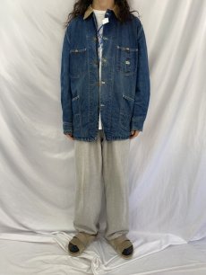 画像2: 60's Lee 81-LJ ブランケットライナー デニムカバーオール SIZE42R (2)