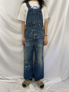 画像2: 40's Lee JELT DENIM "ロングL×ハウスタグ" ローバック デニムオーバーオール (2)