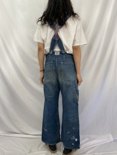 画像4: 40's Lee JELT DENIM "ロングL×ハウスタグ" ローバック デニムオーバーオール (4)