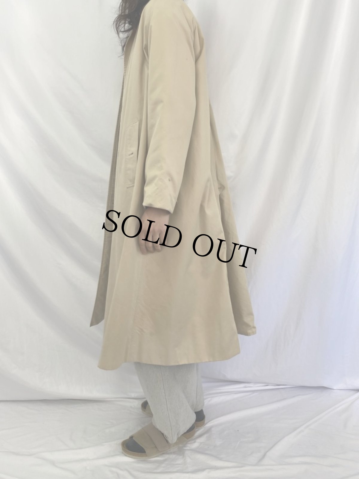 画像3: 80's Burberrys' ENGLAND製 "一枚袖" コットンギャバジン ステンカラーコート (3)