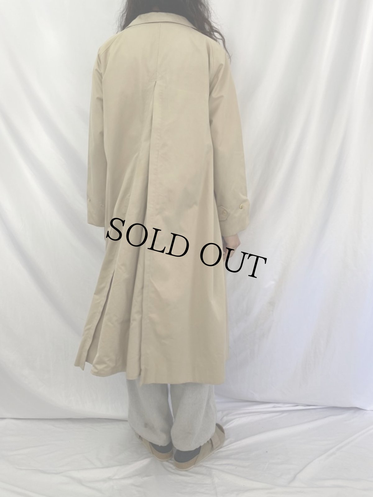 画像4: 80's Burberrys' ENGLAND製 "一枚袖" コットンギャバジン ステンカラーコート (4)