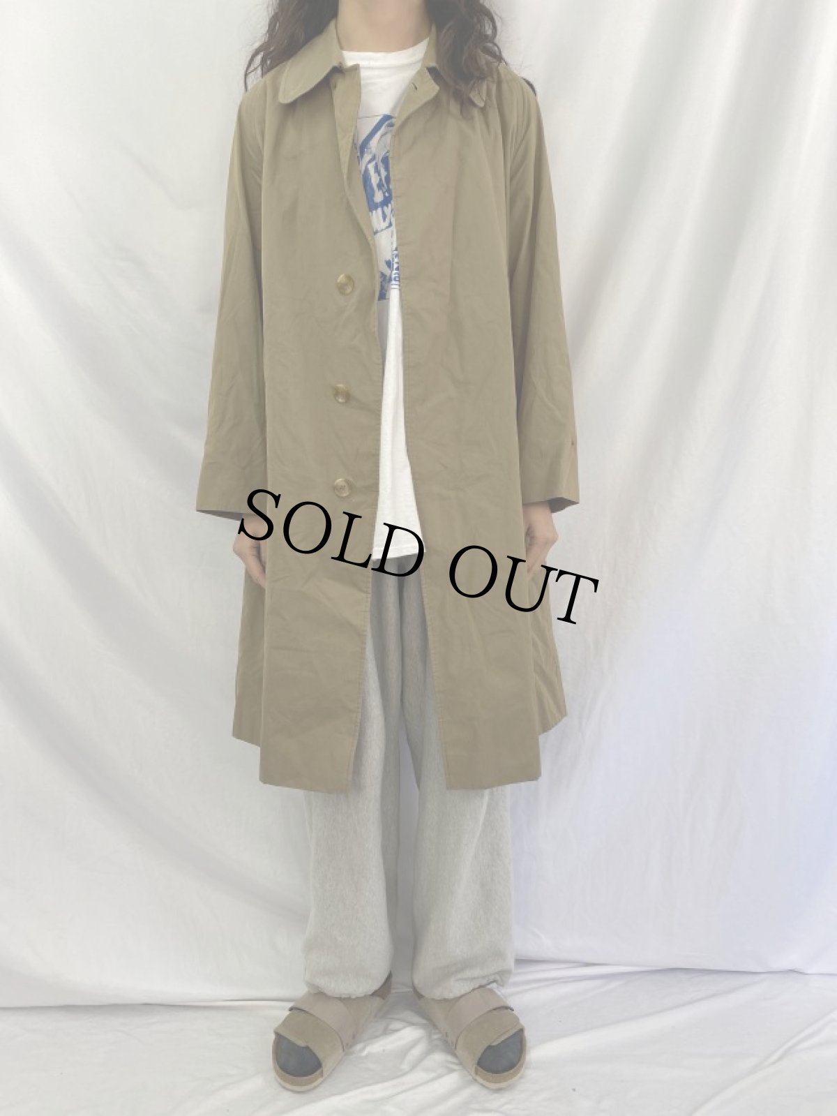 画像2: 70〜80's Burberrys' ENGLAND製 "一枚袖" バーバリークロス ステンカラーコート (2)