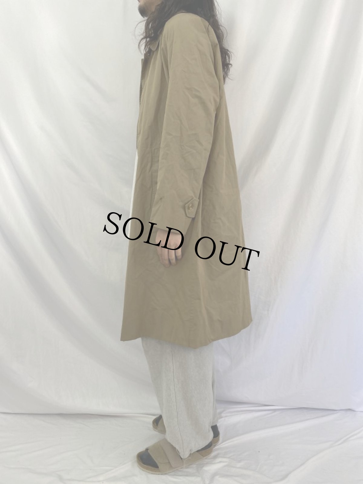 画像3: 70〜80's Burberrys' ENGLAND製 "一枚袖" バーバリークロス ステンカラーコート (3)