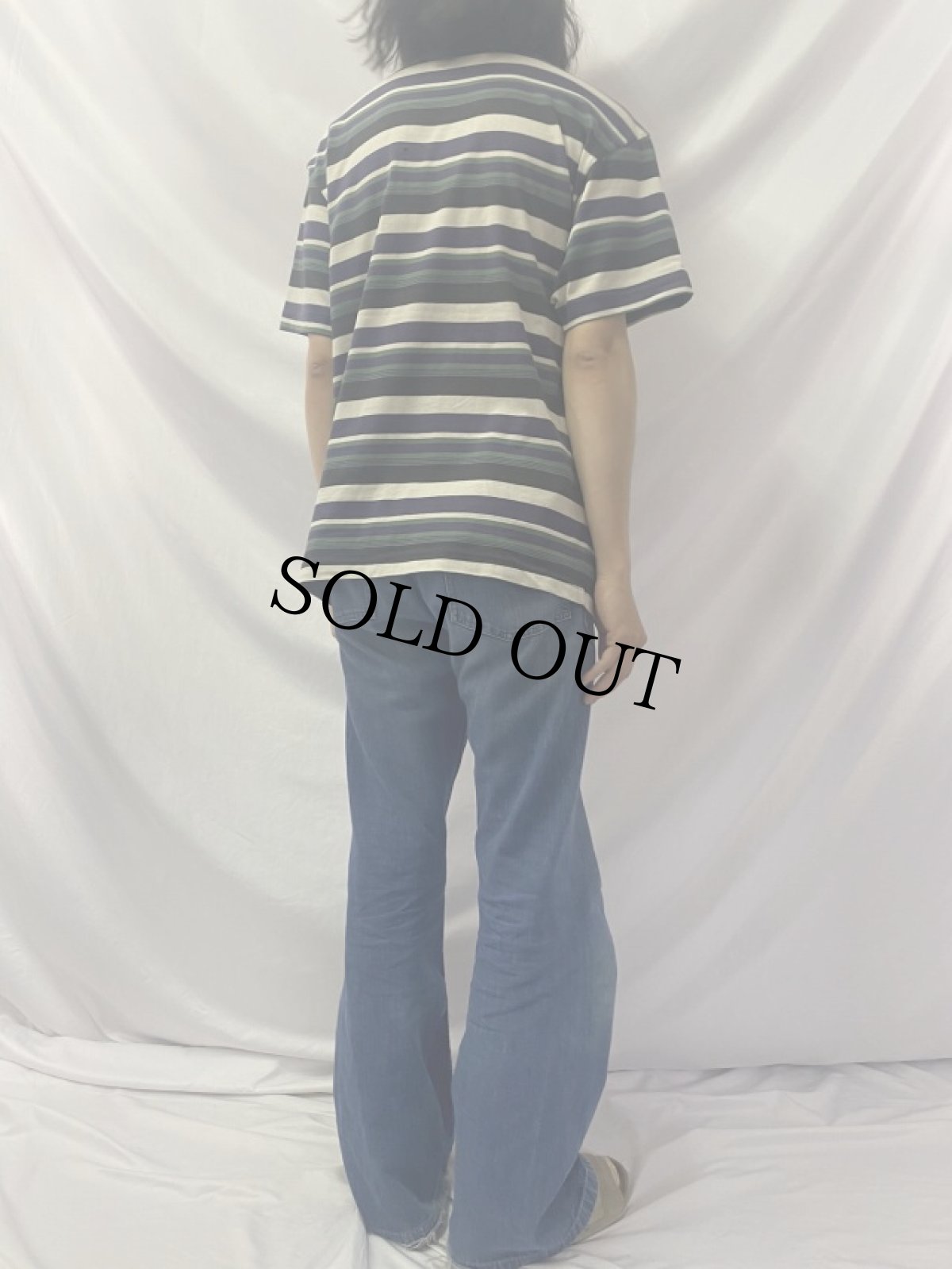 画像4: 80's Stussy USA製 ボーダー柄 Tシャツ M (4)