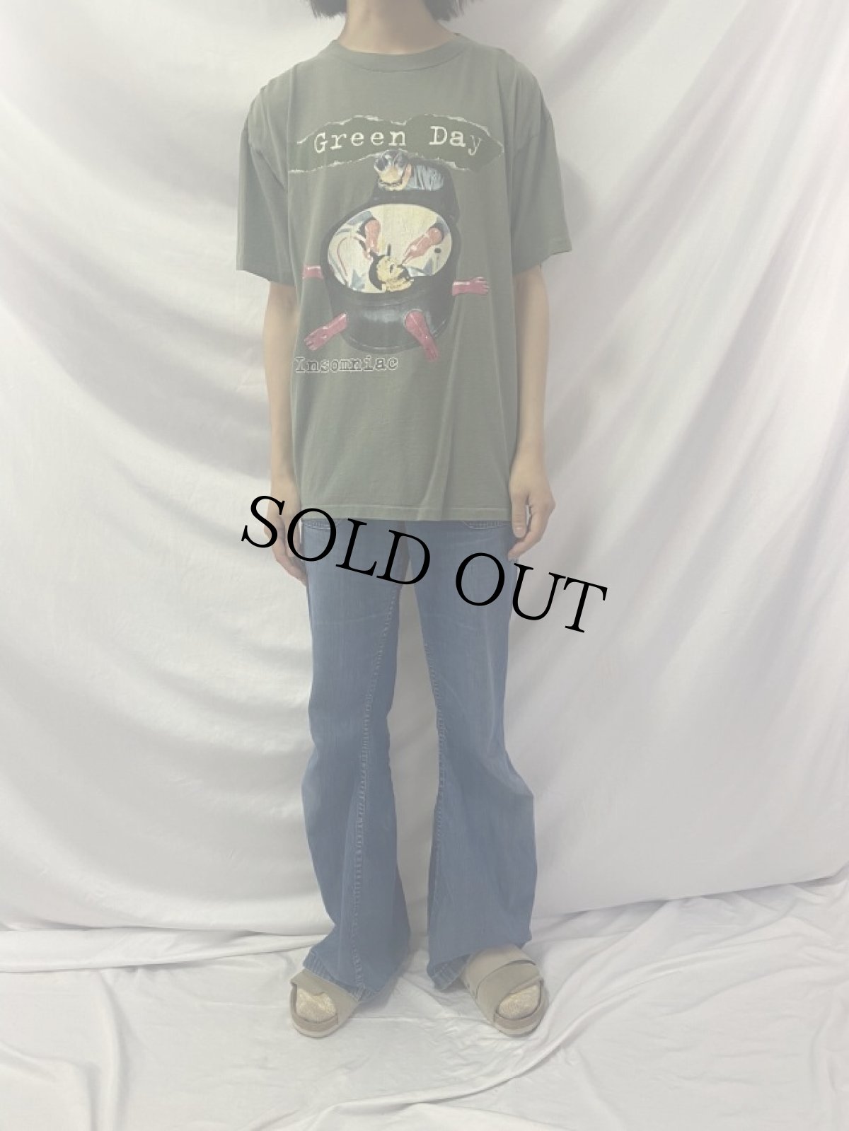 画像2: 90's Green Day USA製 "Insomniac" ロックバンドプリントTシャツ XL (2)