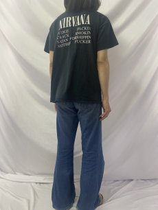 画像4: 90's NIRVANA サークル ロックバンドプリントTシャツ (4)