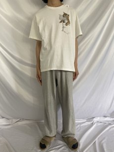 画像2: 90's 猫プリントTシャツ XL (2)