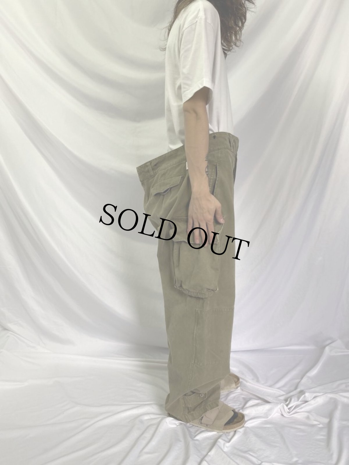 画像3: 40's French Army M-47カーゴパンツ 前期 W39 (3)