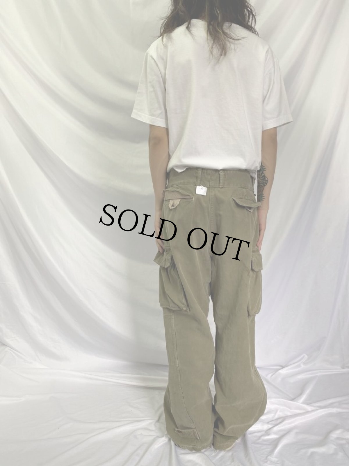 画像4: 40's French Army M-47カーゴパンツ 前期 W31 (4)