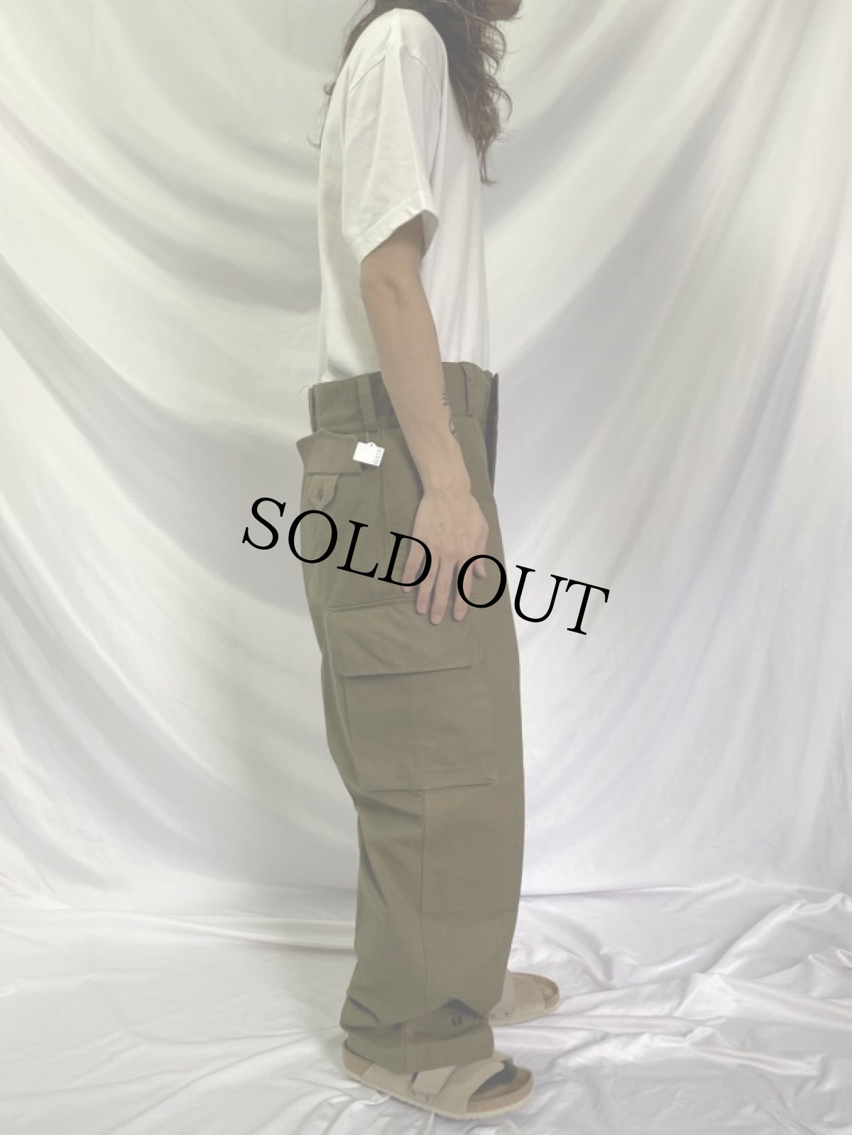 画像3: 40's French Army M-47カーゴパンツ 前期 DEADSTOCK W34 (3)