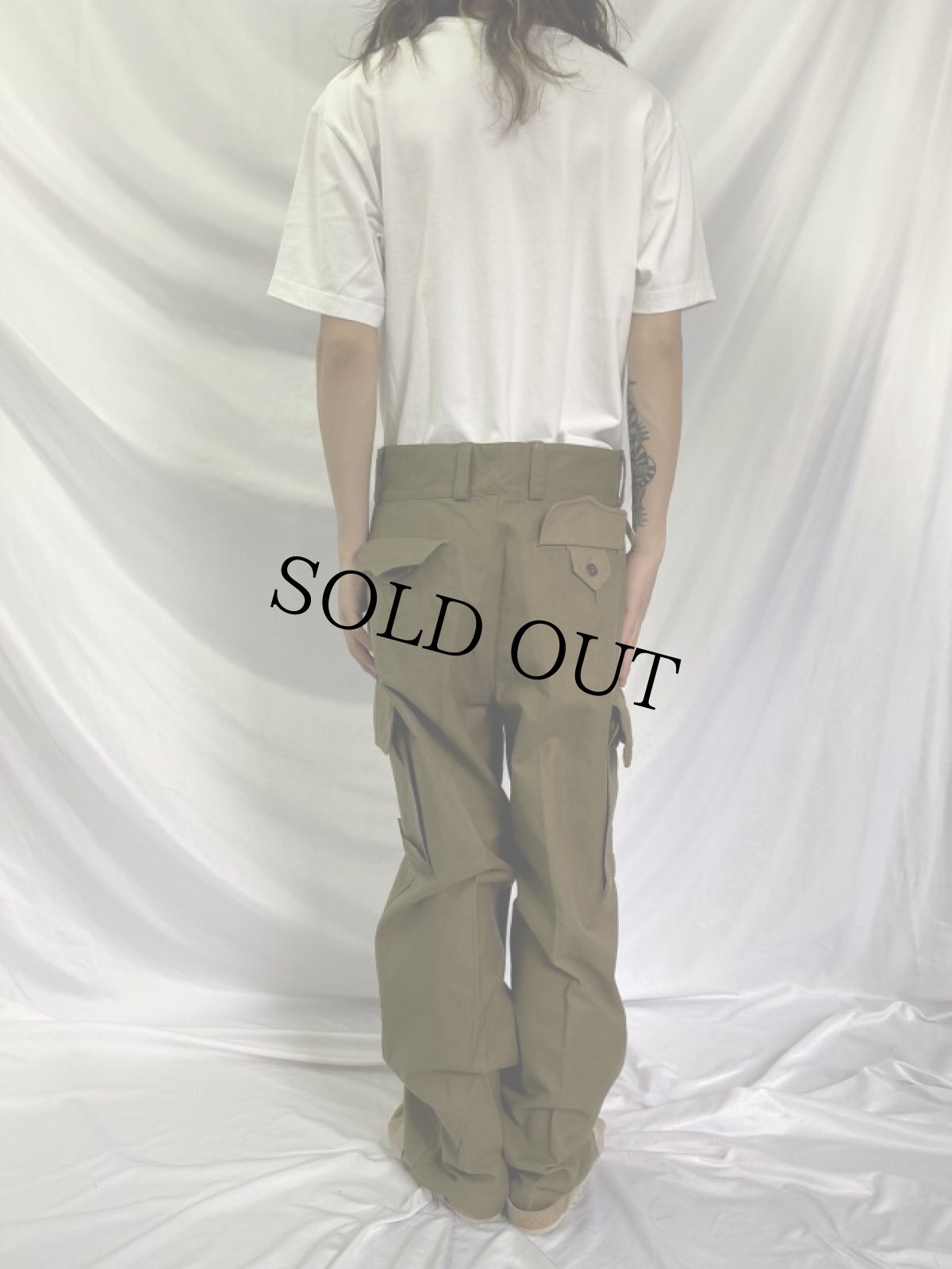 画像4: 40's French Army M-47カーゴパンツ 前期 DEADSTOCK W34 (4)