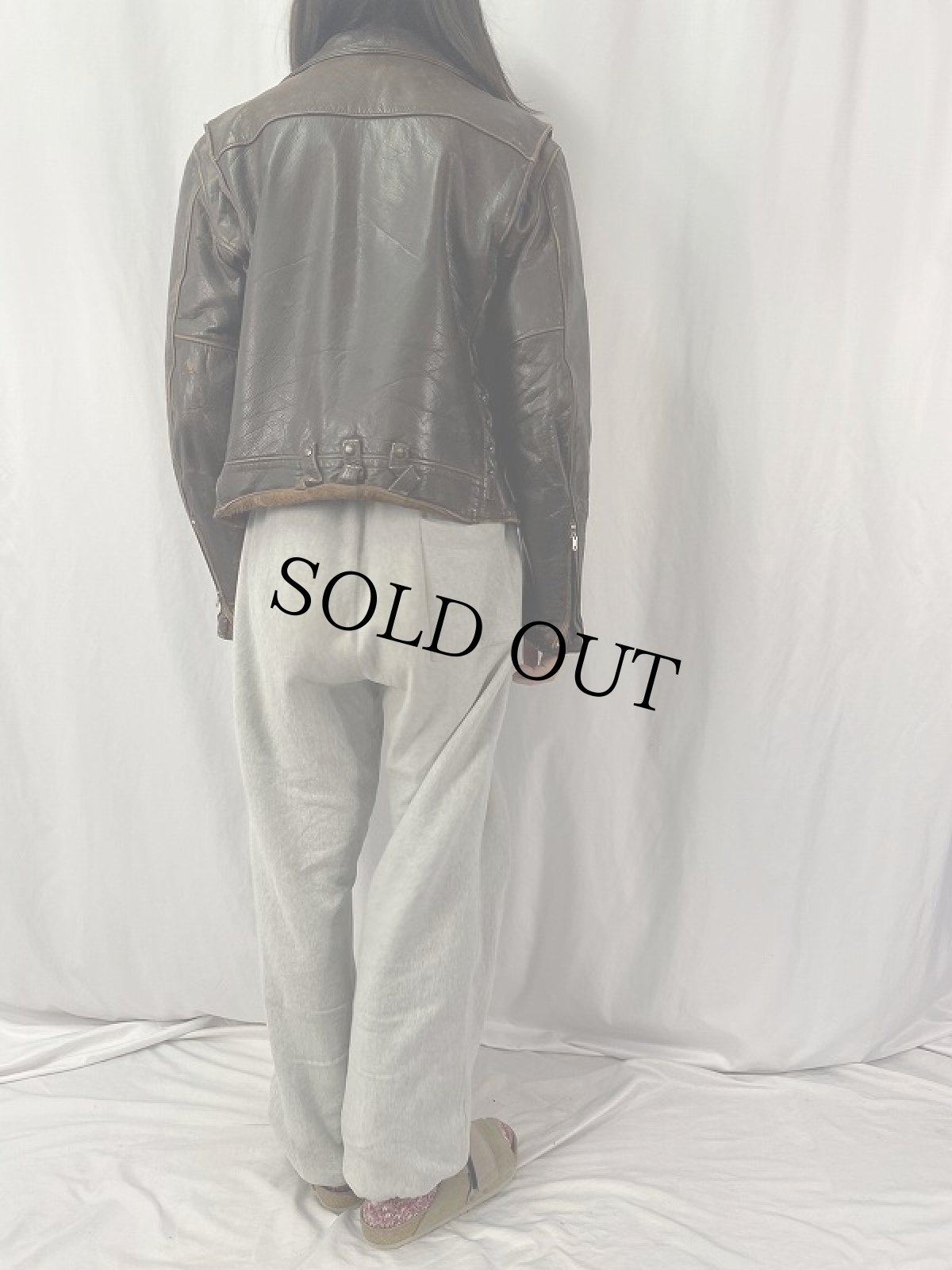 画像4: 70's Berman's ダブルライダースジャケット SIZE42 (4)