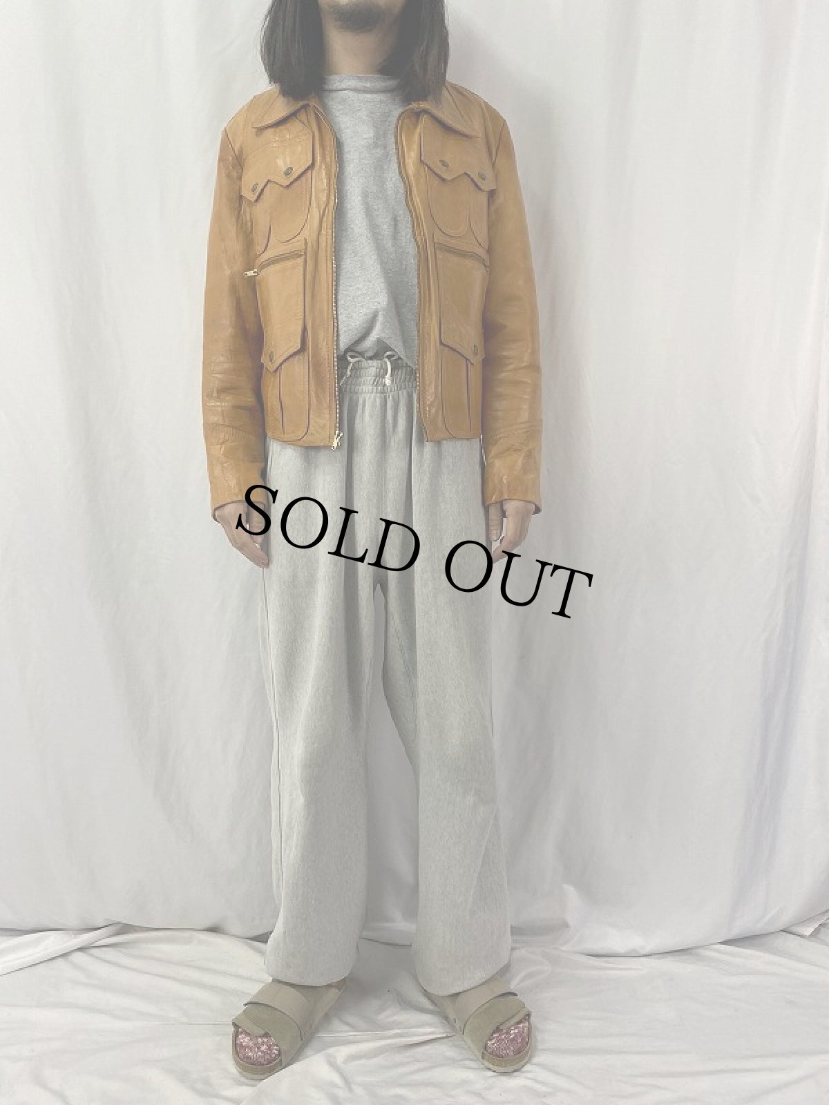 画像2: 60's ウエスタンレザージャケット SIZE44 (2)