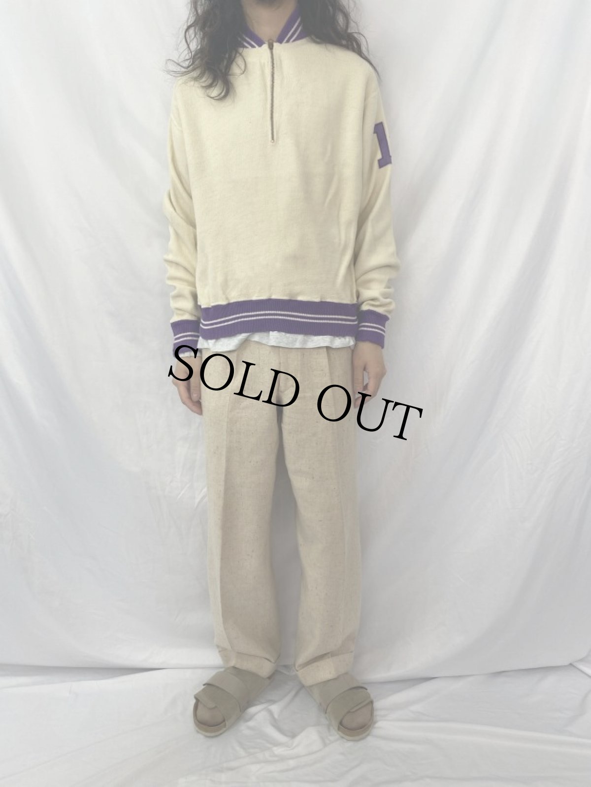 画像2: 60's LOOLOUT "SEWANEE" ハーフジップ フリースジャケット SIZE40 (2)