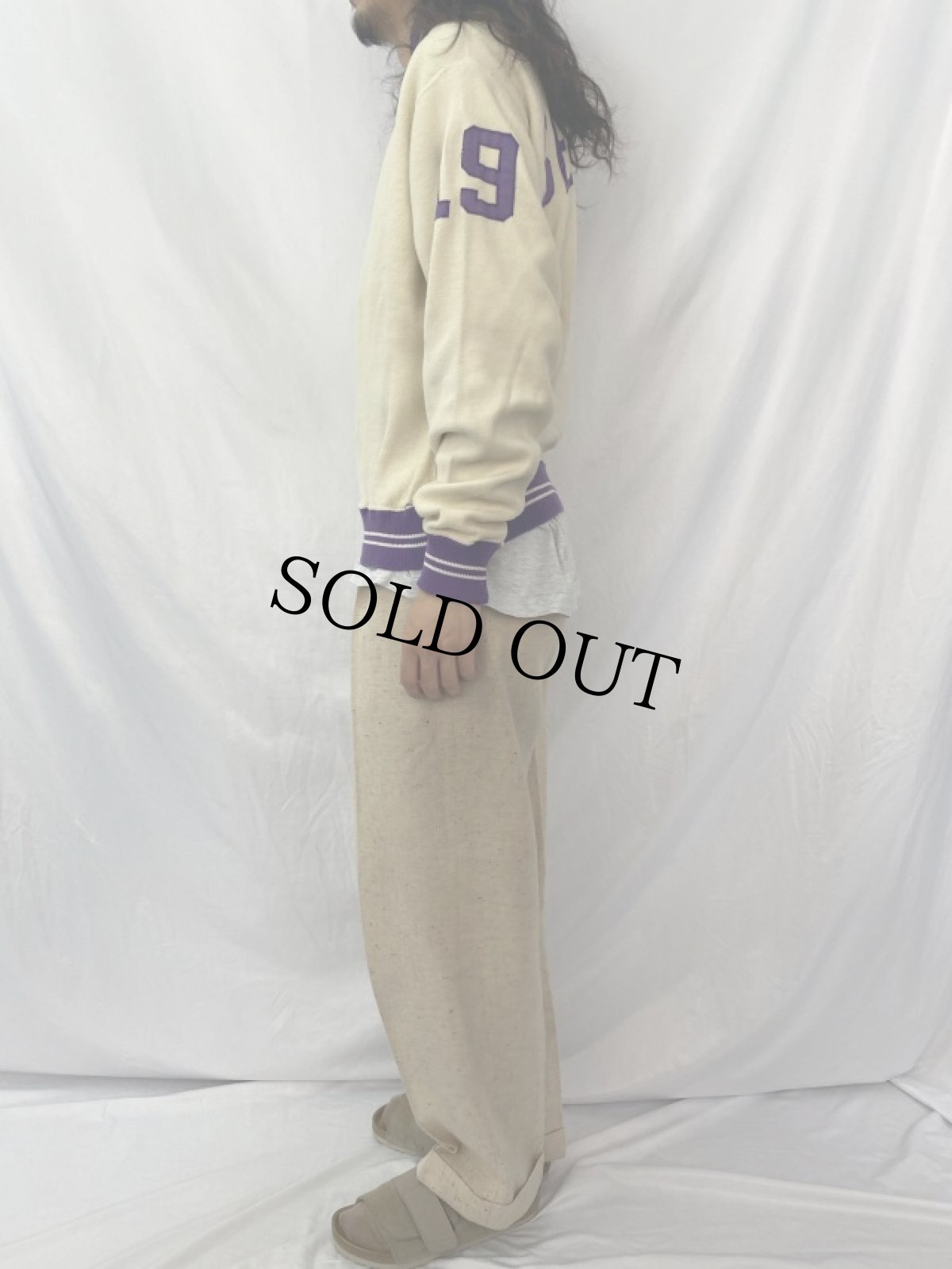 画像3: 60's LOOLOUT "SEWANEE" ハーフジップ フリースジャケット SIZE40 (3)