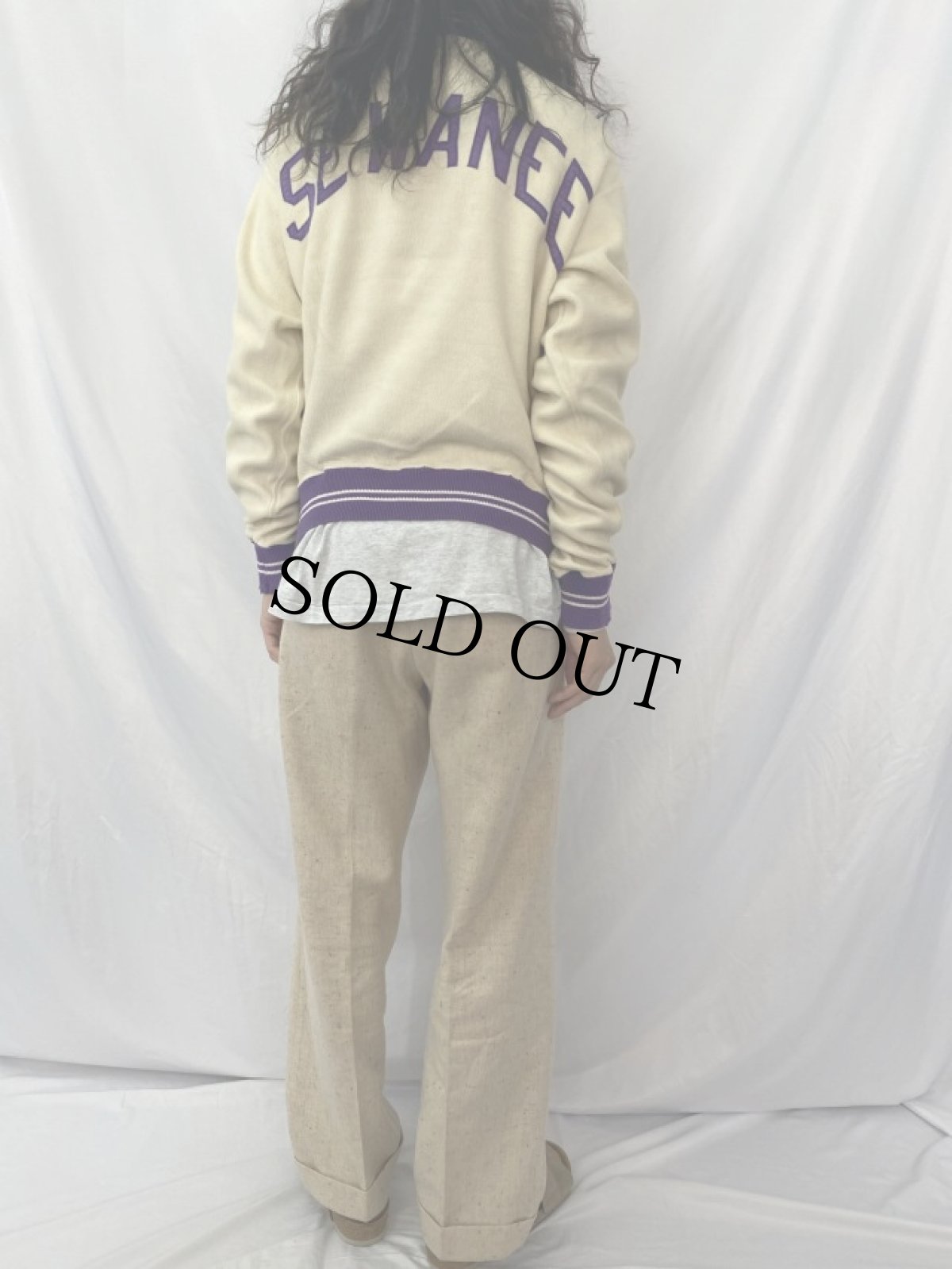 画像4: 60's LOOLOUT "SEWANEE" ハーフジップ フリースジャケット SIZE40 (4)