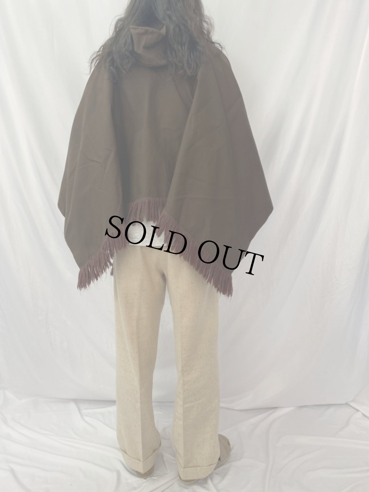 画像4: 60〜70's フリンジデザイン ダックポンチョ (4)