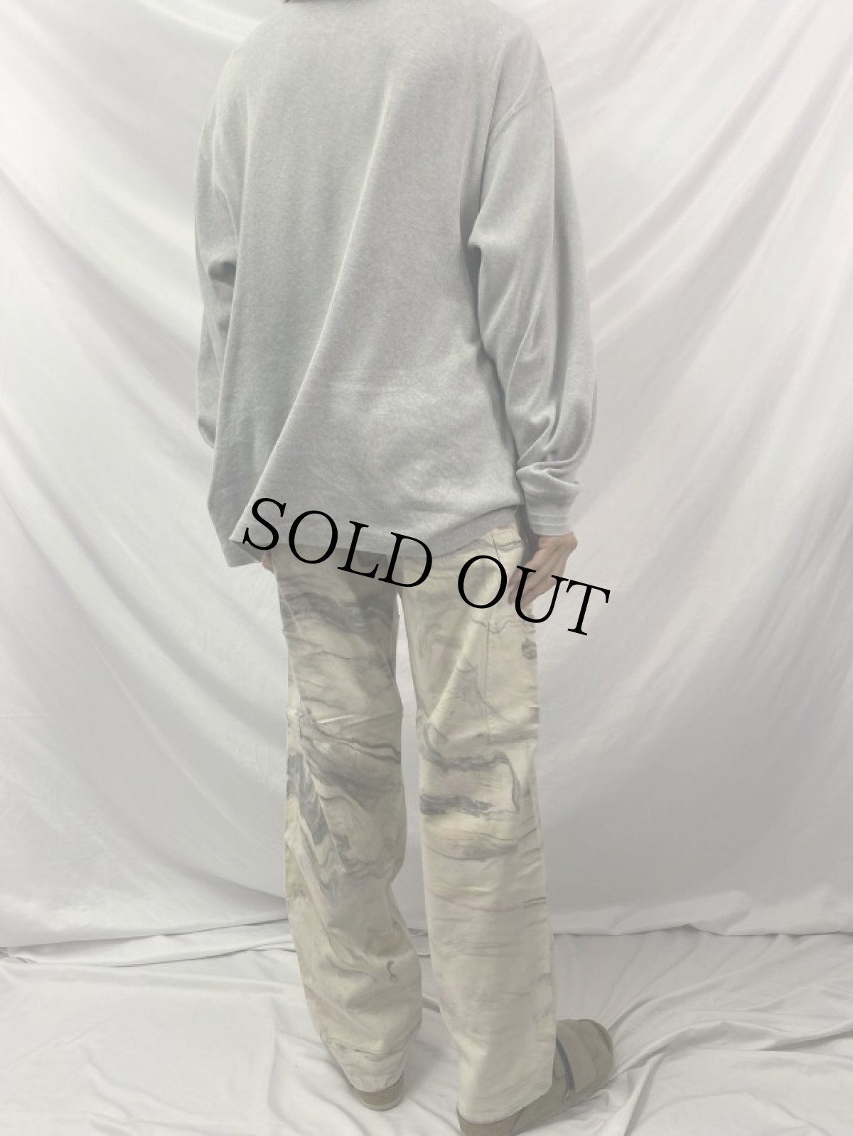 画像4: USA製 マーブル染め ダブルニー ペインターパンツ W31 (4)