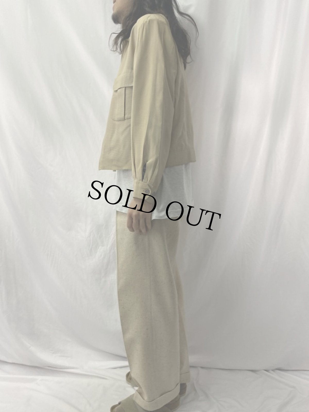 画像3: 60's Hollywood 千鳥格子柄 レーヨンジップジャケット (3)