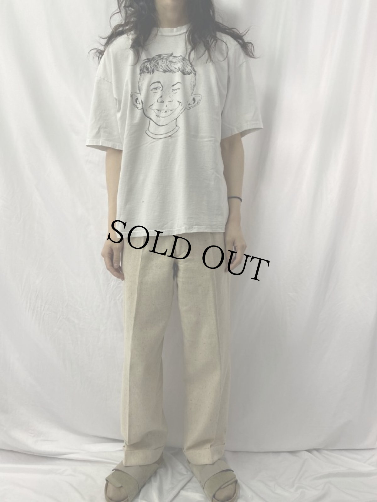 画像3: 90's MAD USA製 "ALFRED E.NEUMAN" キャラクタープリントTシャツ XL (3)