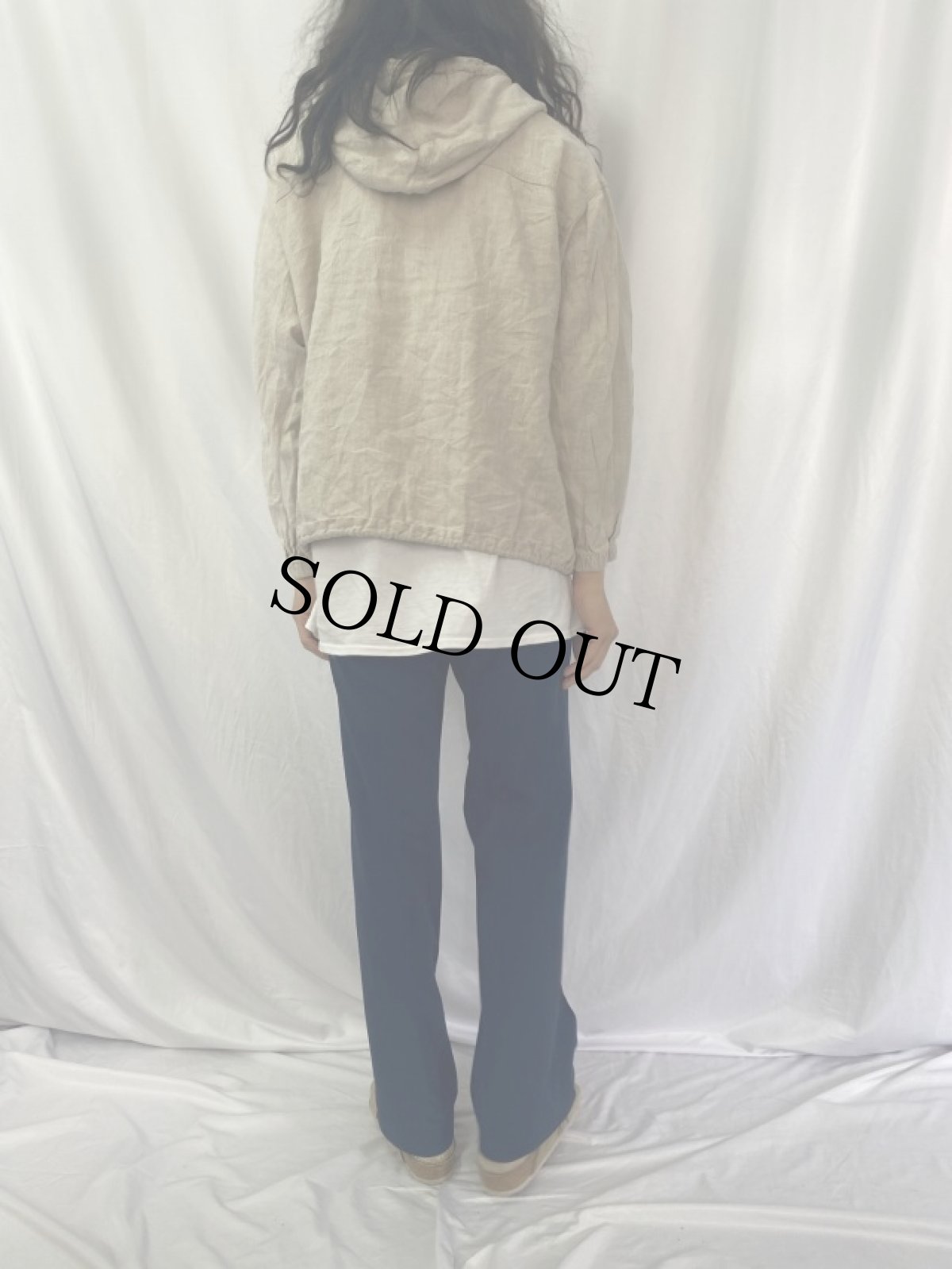 画像4: リネンアノラックパーカー L (4)