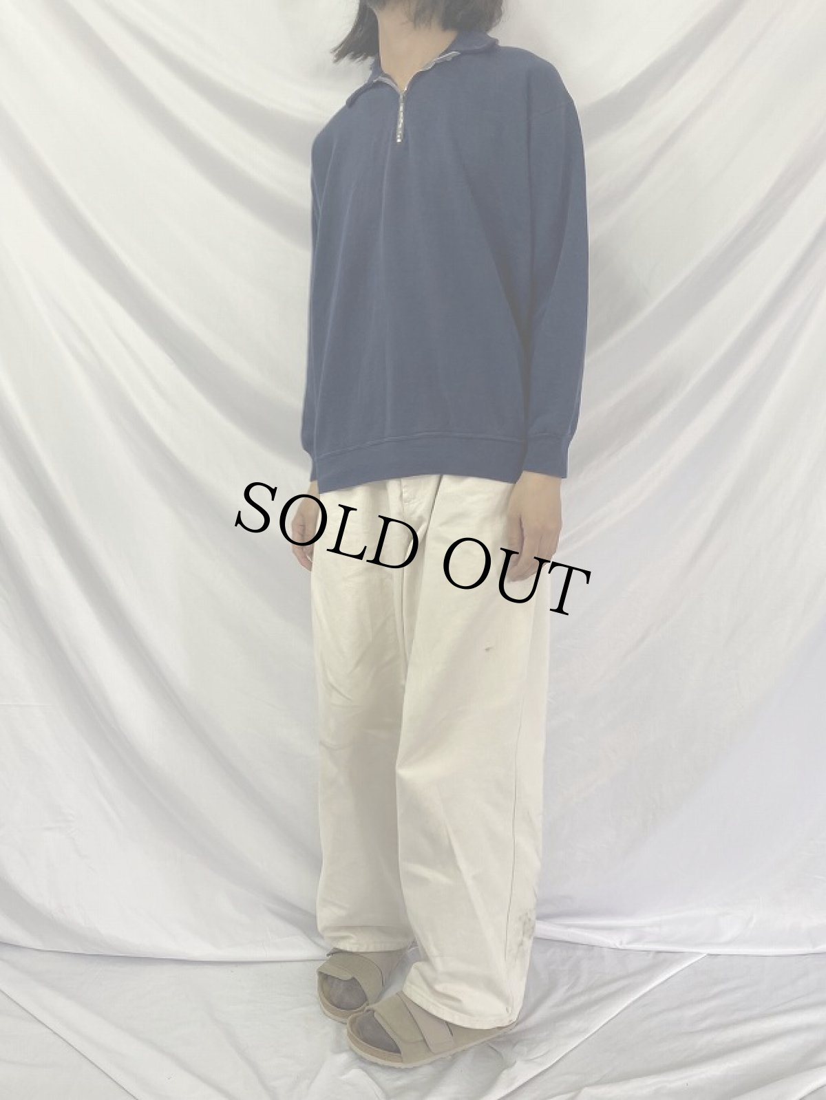 画像3: 60's CASUAL WEAR ハーフジップスウェット XL (3)