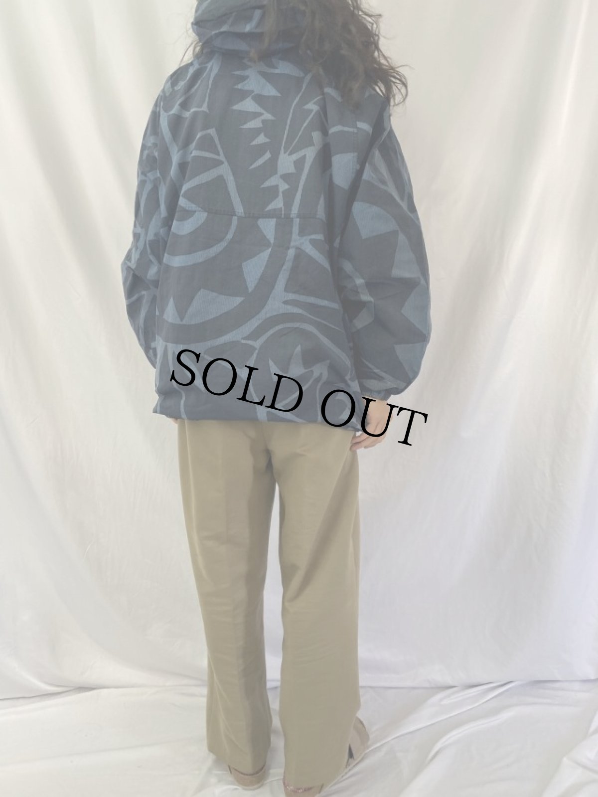 画像4: 90's QUICKSILVER 総柄 アノラックパーカー M (4)