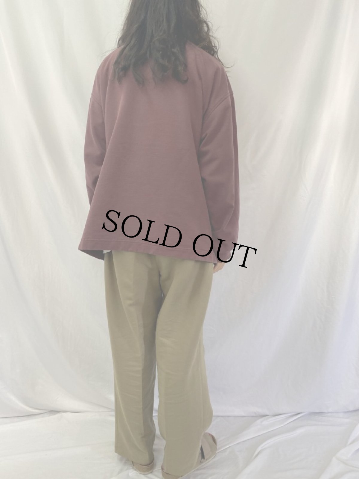 画像4: 90's QUICKSILVER ストライプ柄 ハイネックスウェット XL (4)