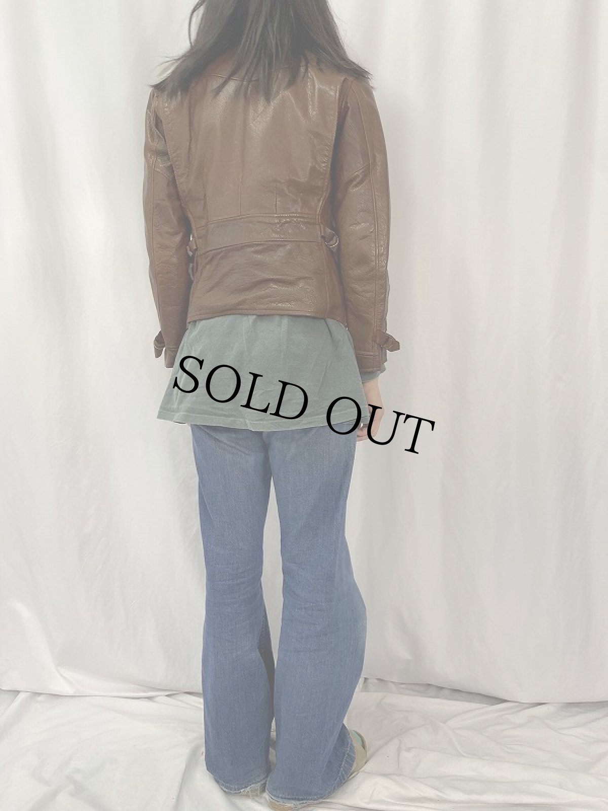 画像4: 40's ボールチェーン×デコTALON レザースポーツジャケット (4)