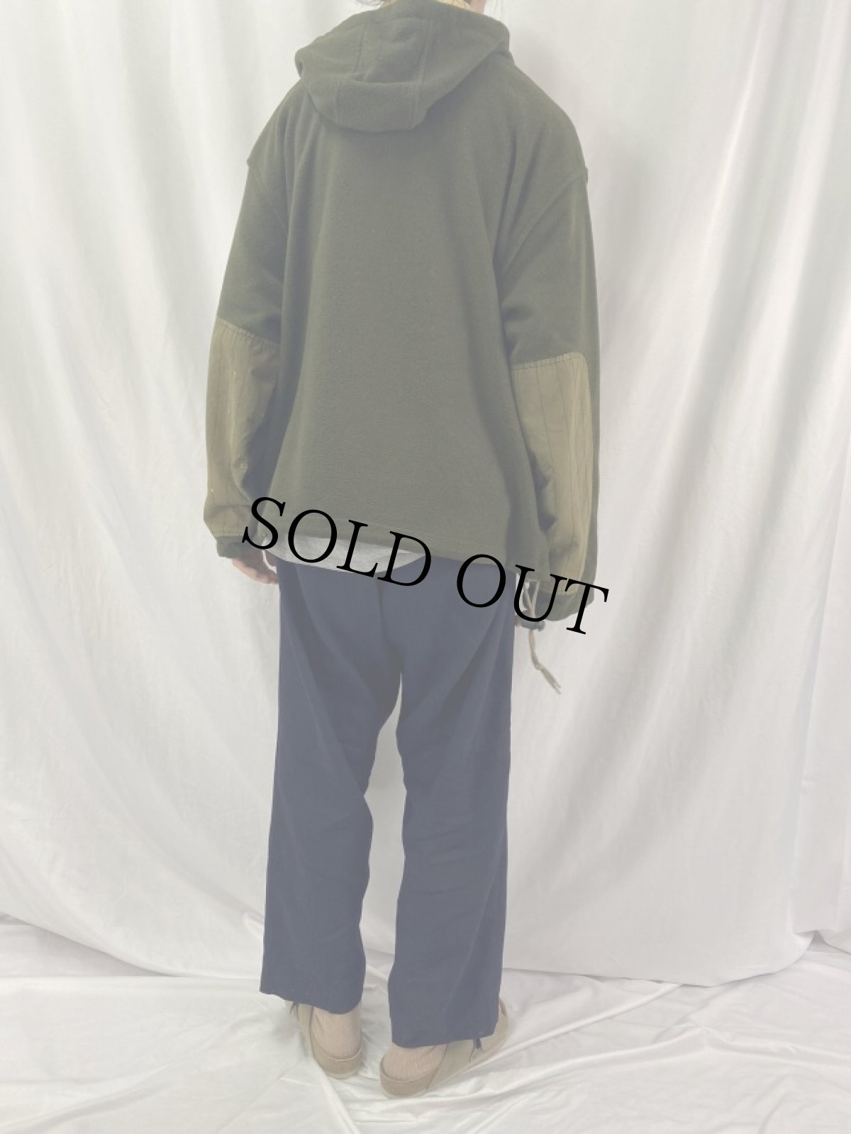 画像4: 90's〜 TOMMY HILFIGER フロントポケット フリースアノラックパーカー (4)