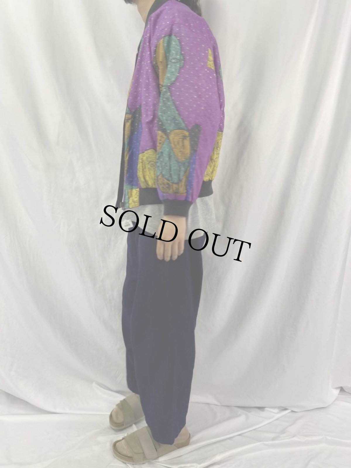 画像3: Picasso アート柄 リバーシブル ジップジャケット (3)