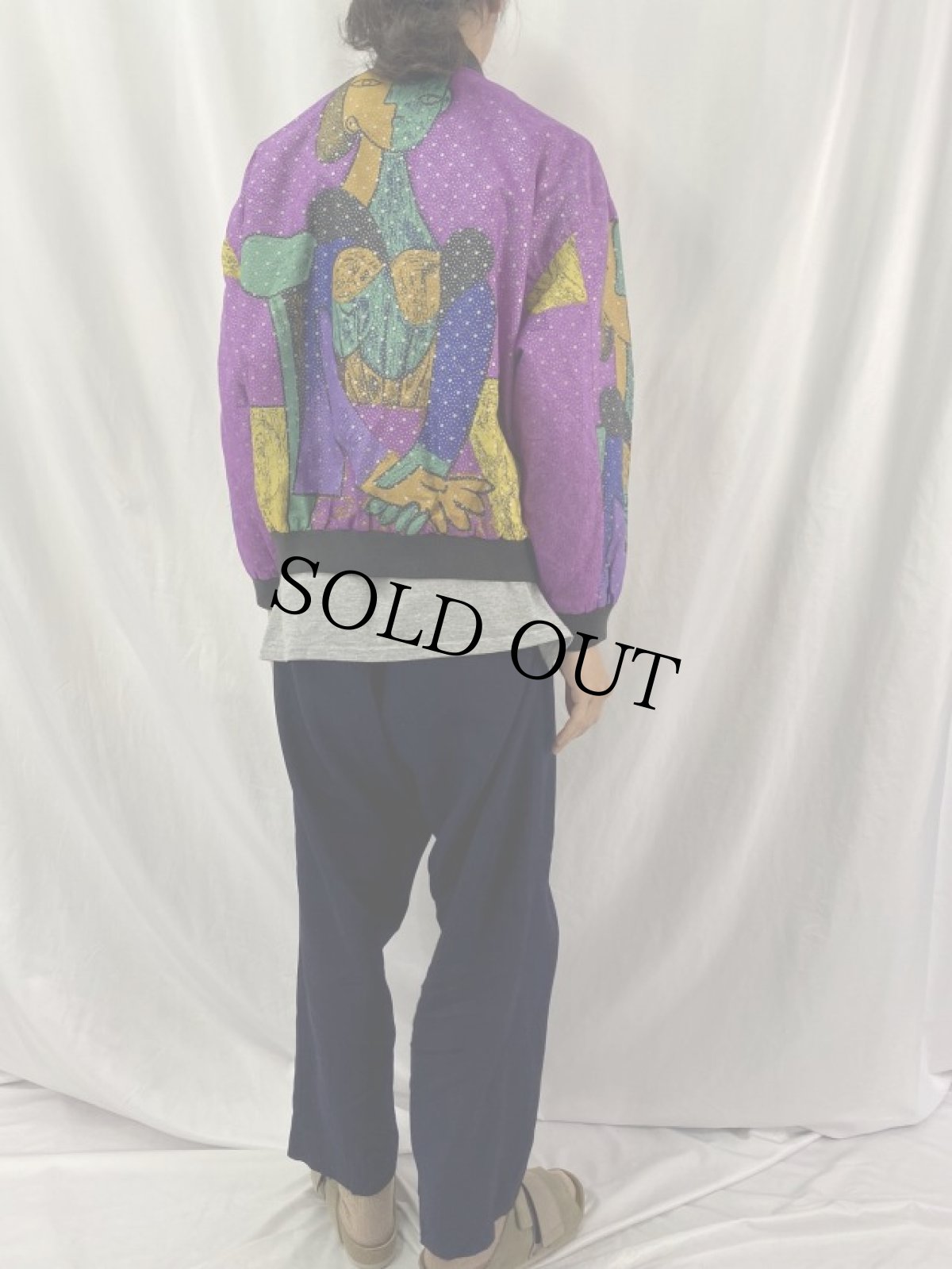 画像4: Picasso アート柄 リバーシブル ジップジャケット (4)