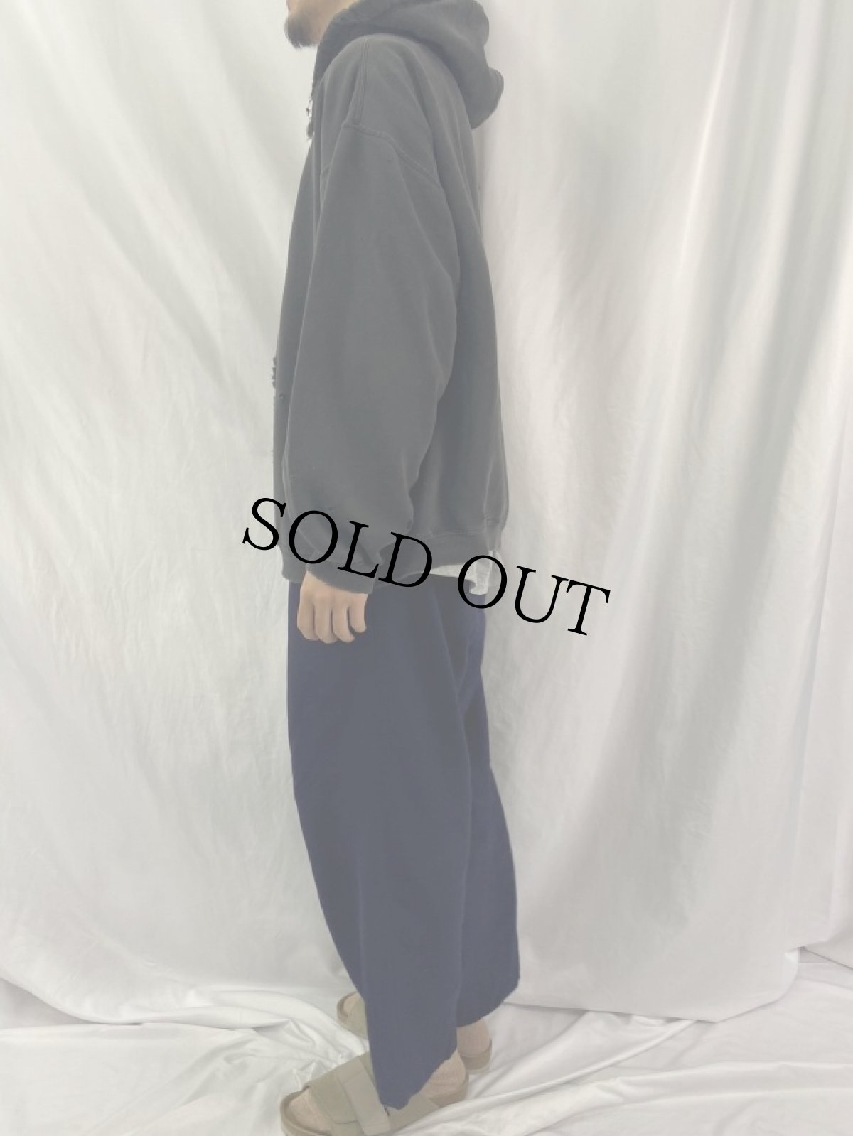 画像3: 90's ファイヤープリント スウェットフーディー (3)