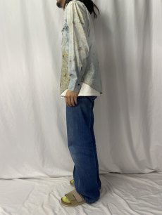 画像3: 70's Levi's ペンキペイント シャンブレーシャツ L (3)