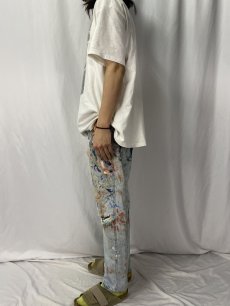 画像3: 90's Levi's 550 USA製 ペンキペイント デニムパンツ W33 (3)