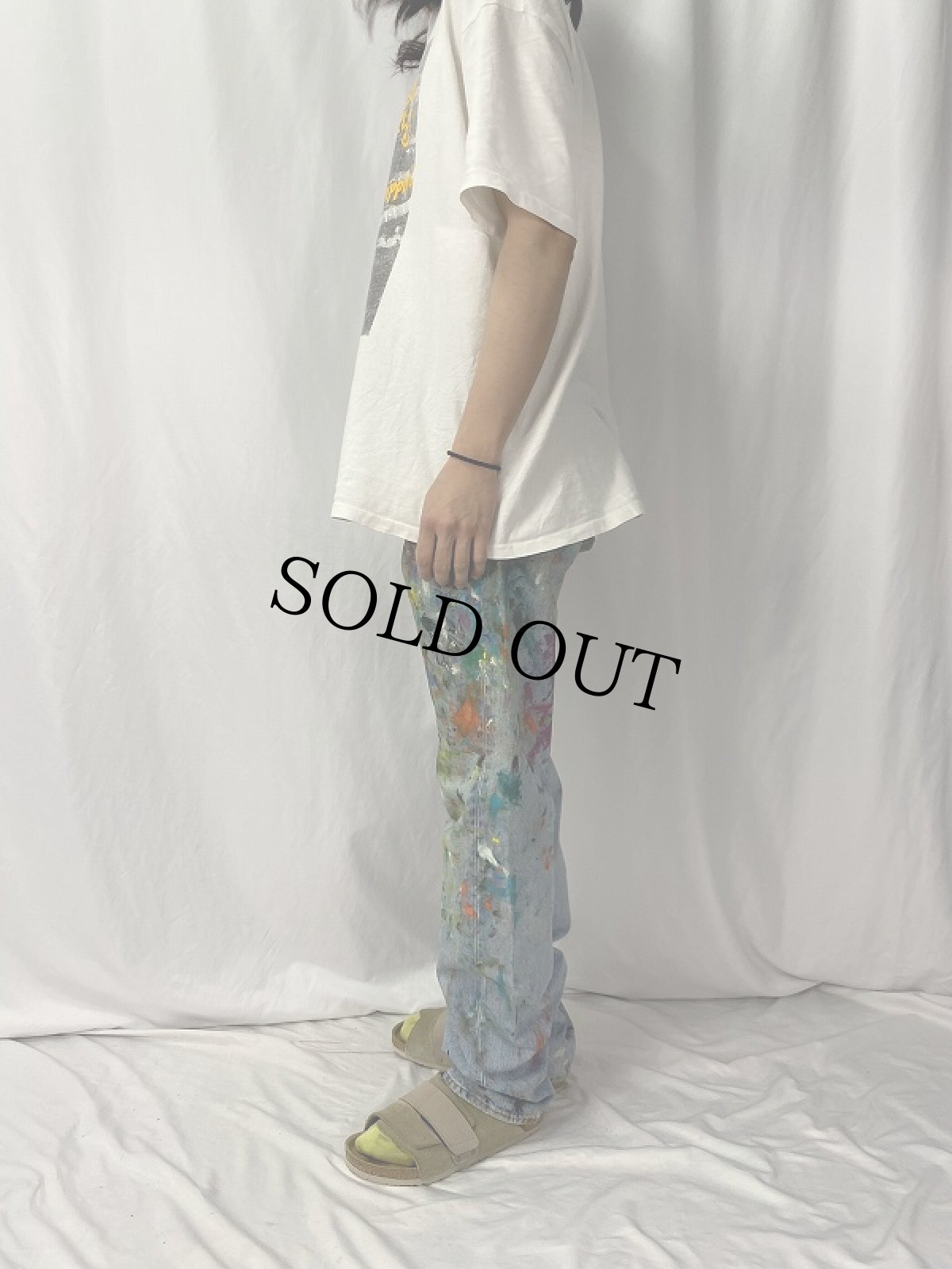 画像3: 90's Levi's 501 USA製 ペンキペイント デニムパンツ W33 (3)