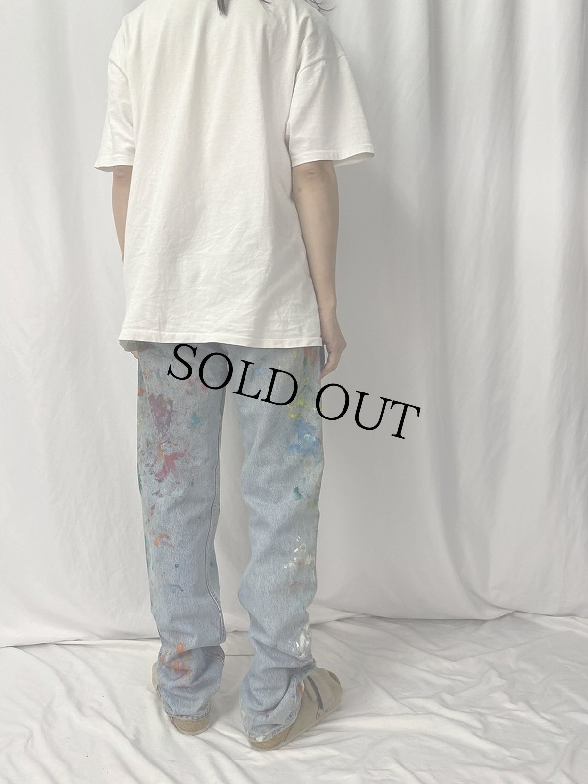 画像4: 90's Levi's 501 USA製 ペンキペイント デニムパンツ W33 (4)