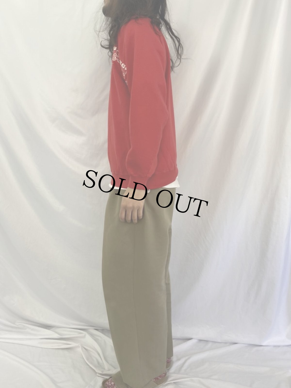 画像3: 80's USA製 "THE GREAT Fish Story SHIRT" 魚プリント ラグランスウェット L (3)