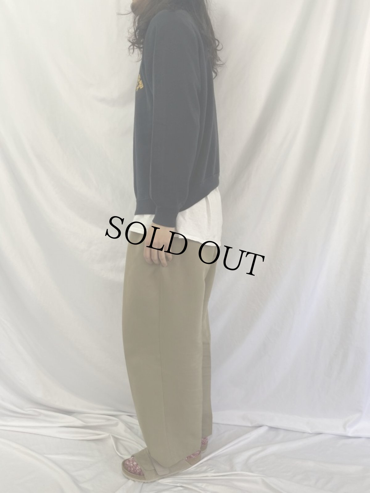 画像4: 80's Tultex USA製 "WAKE FOREST" プリントラグランスウェット XL (4)