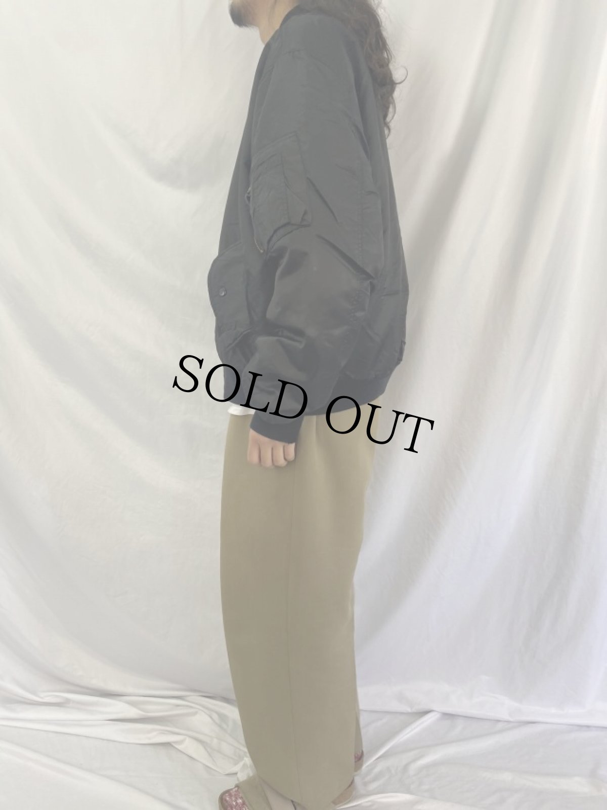 画像3: 90's〜 民間用 MA-1 フライトジャケット 2XL (3)